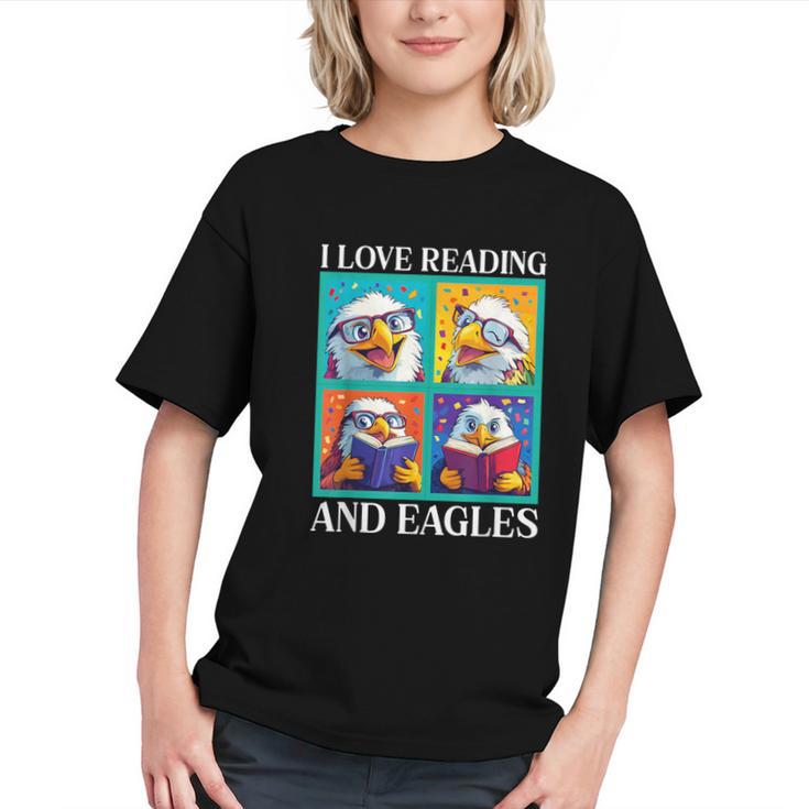 Eagle Love Reading And Eagles Child Book Lover Graphic Youth