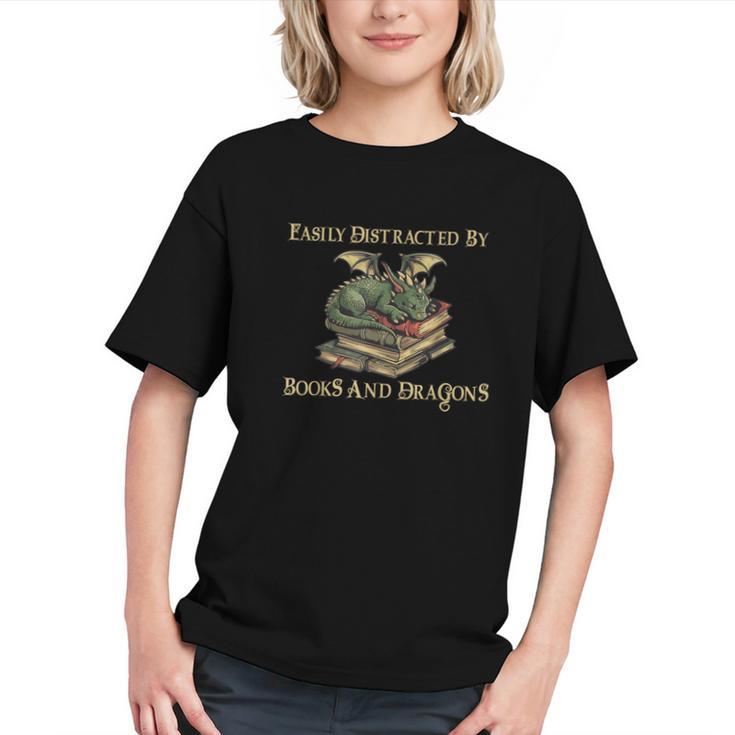 Easily Distracted By Books And Dragons Graphic Graphic Youth
