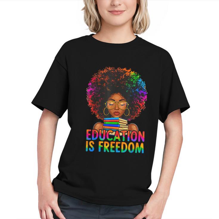 Education Is Freedom Teacher Books History Month Graphic Youth