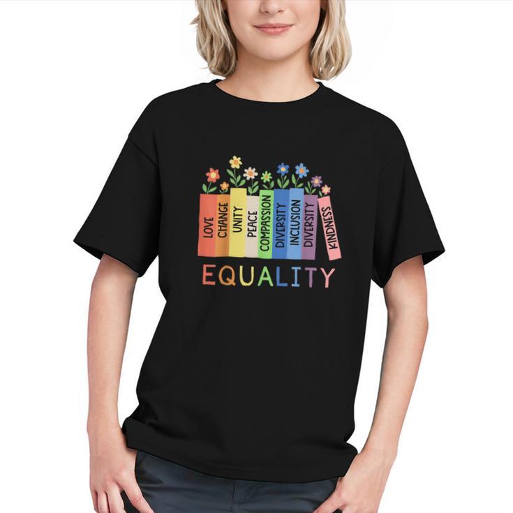Floral Book Equality Human Rights Social Justice Peace Love Graphic Youth
