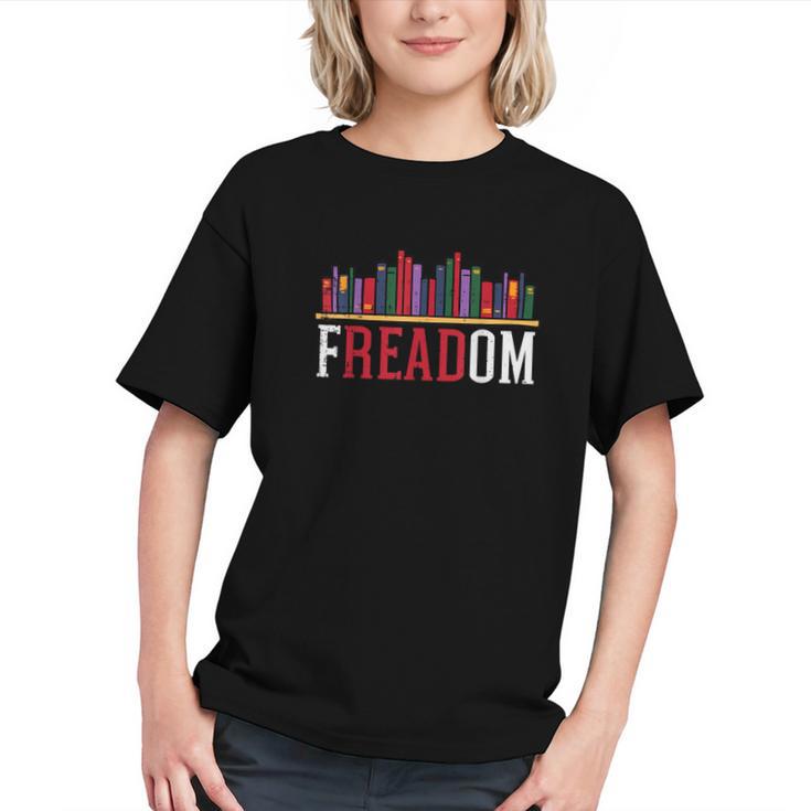 Freadom Shelf Read Reading Book Librarian Men Women Kids Graphic Youth