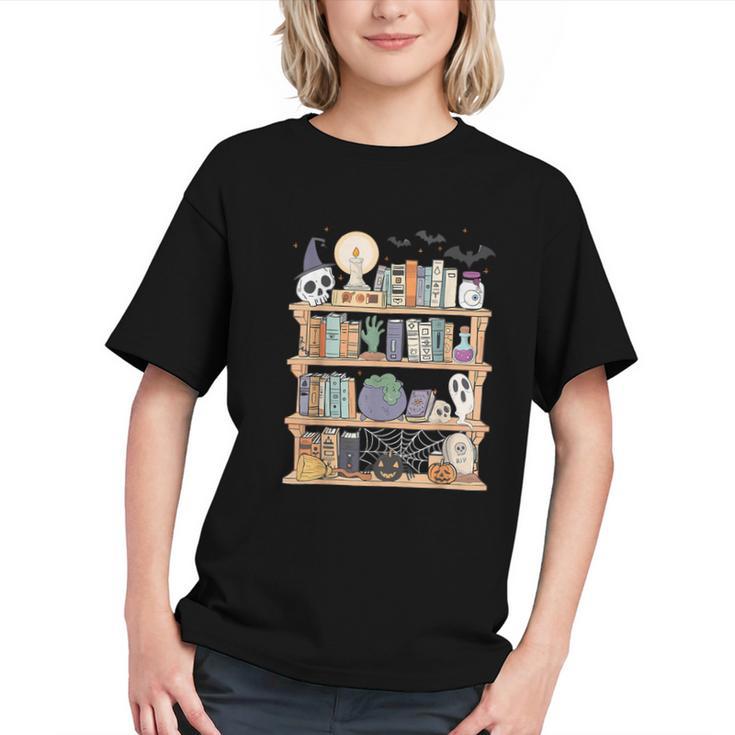 Ghost Book Reading Books Lover Teacher Happy Halloween Graphic Youth