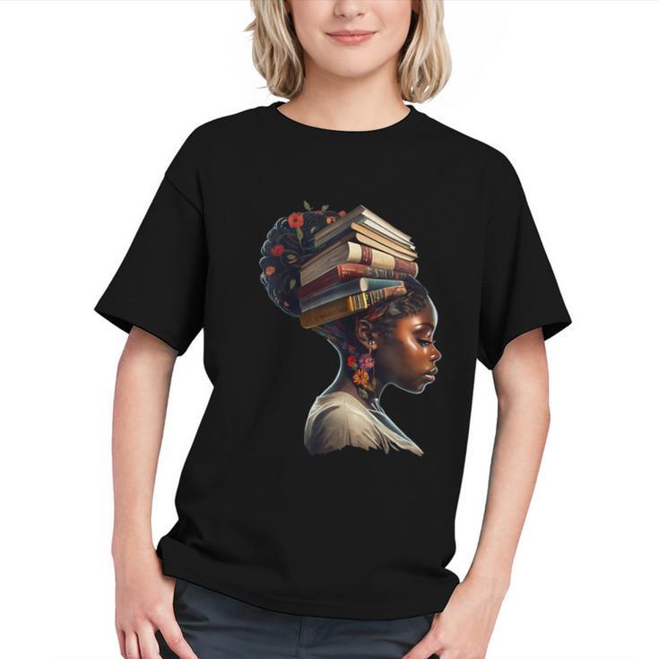Girl Crown Of Books African Teacher Black History BHM Graphic Youth