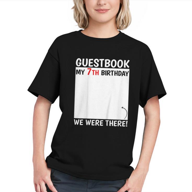 Guestbook 7th Birthday 7 Year Old Born 2018 Bday Graphic Youth
