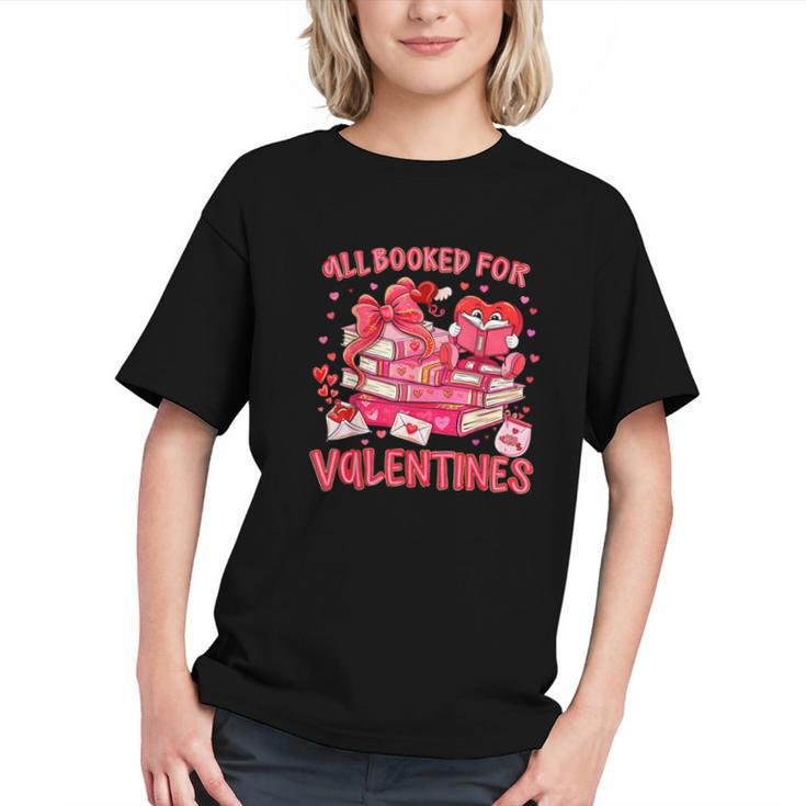 HUGvyn All Booked For Valentines Teacher Book Reading Heart Graphic Youth