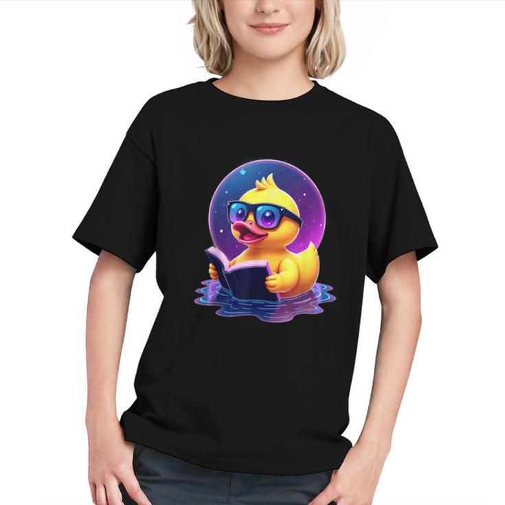 Humor Rubber Duck Reading Book Graphic Youth