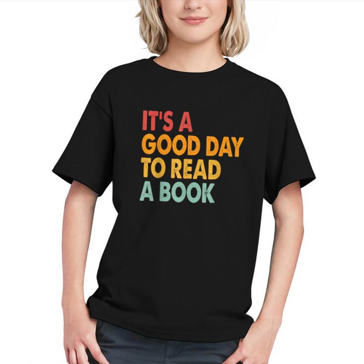 It's A Good Day To Read A Book Retro Vintage Teacher Graphic Youth