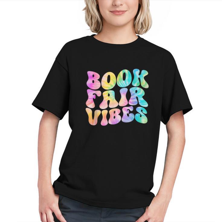 Library Book Fair Vibe Tie Dye School Reading Nostalgic Graphic Youth