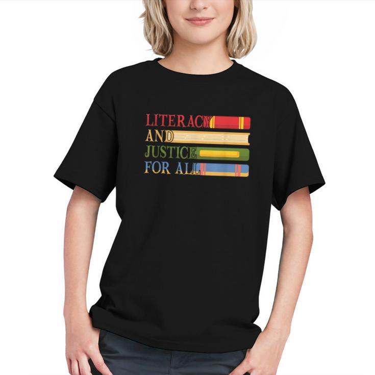 Literacy And Justice For All Reading Book Club Librarian Graphic Youth