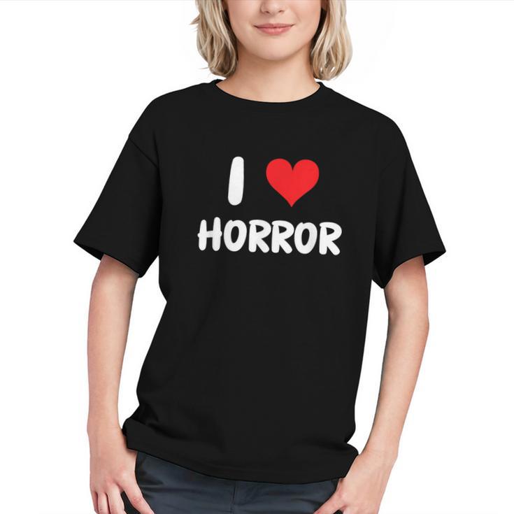 I Love Horror Heart Movies TV Show Books Writing Read Graphic Youth