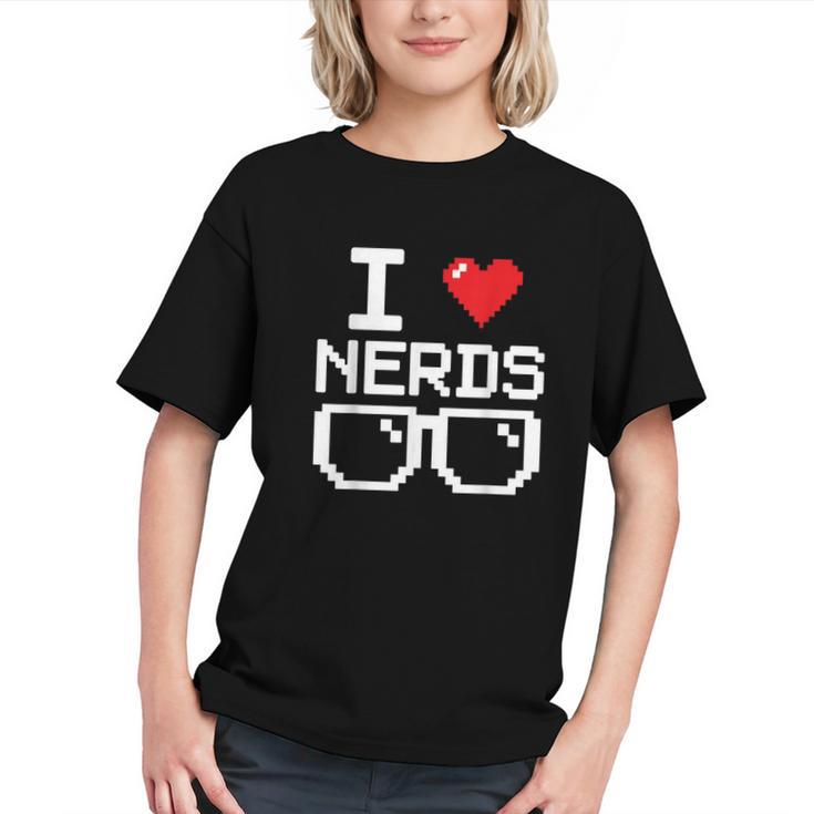 I Love Nerds I Heart Nerds For Science Book Knowledge Geeks Graphic Youth