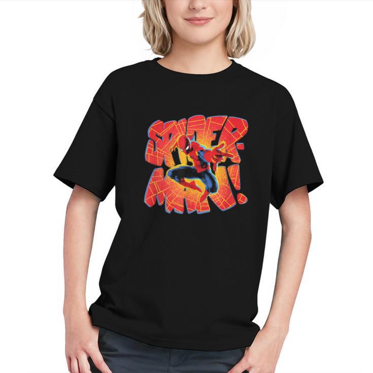 Marvel Spider-Man Peter Parker Comic Book Letter Logo Graphic Youth