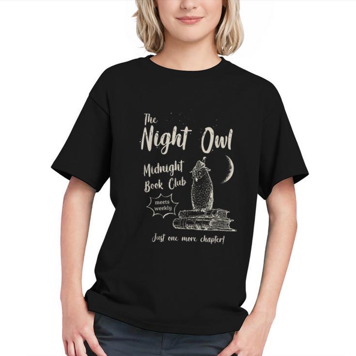 Night Owl Book Club Bookish Book Lover Tee Graphic Youth