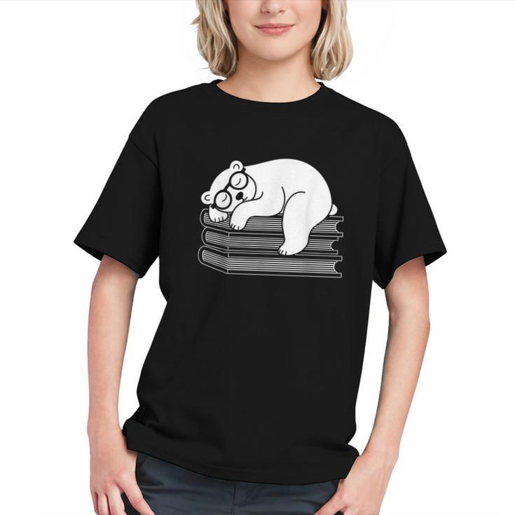 Polar Bear Reading Book Pajama Sleep Graphic Youth