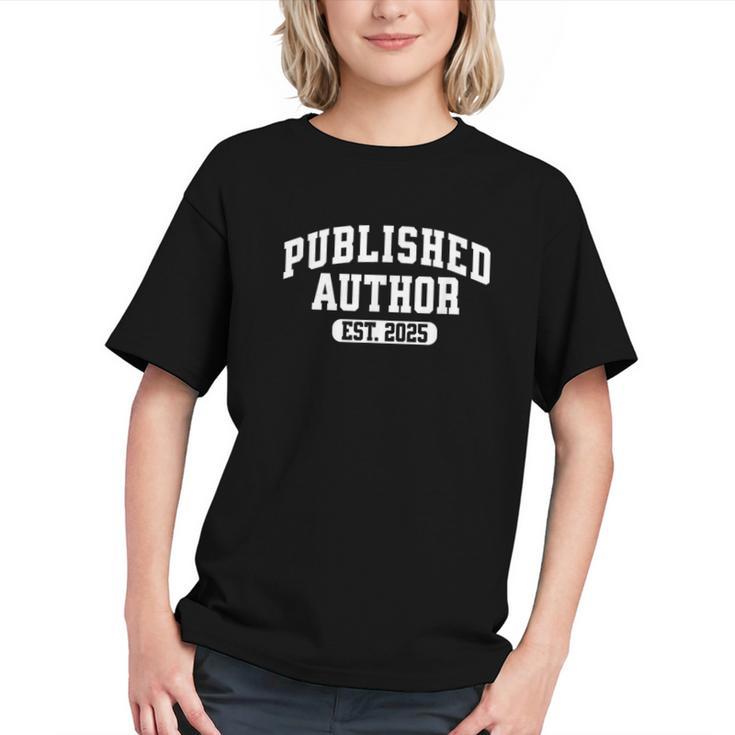 Proud Published Author 2025 Mom Dad Vintage Poet Book Writer Graphic Youth