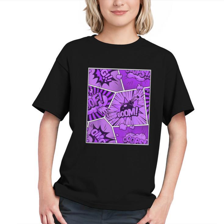 Purple Comic Book Purple Color Graphic Graphic Youth