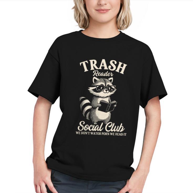 Raccoon Bookworm Readers Library Smut Reader Spicy Book Romance Rash Reader Social Club Graphic Youth