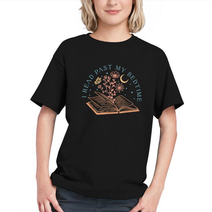 I Read Past My Bedtime Book Flower Butterfly Moon Bookish Graphic Youth