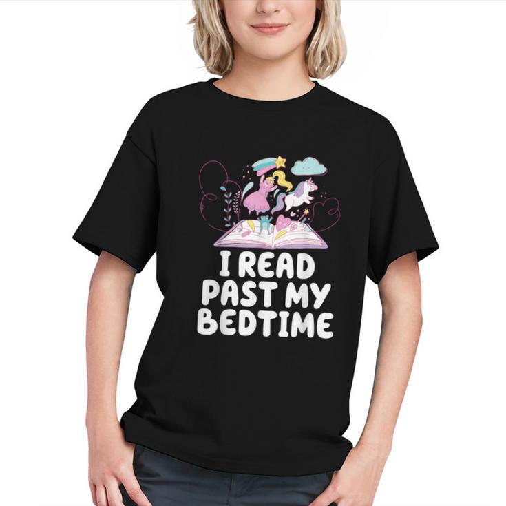 I Read Past My Bedtime Reading Unicorn Book Lover Graphic Youth