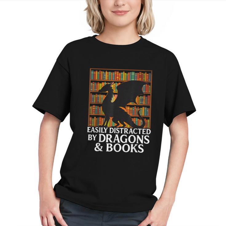 Reading Dragon Easily Distracted By Dragons And Books Graphic Youth