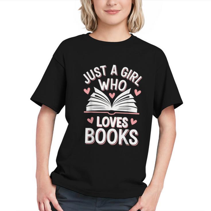 Reading Just A Girl Who Loves Books Graphic Youth