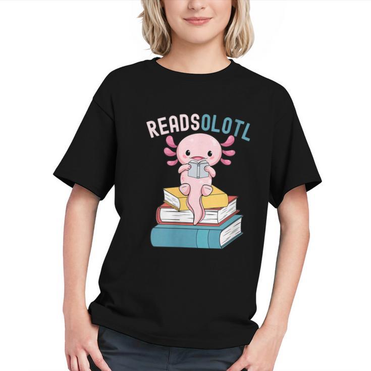 Reads Alotl Shirt Kids Readsolotl Read Axolotl Shirt Books Graphic Youth
