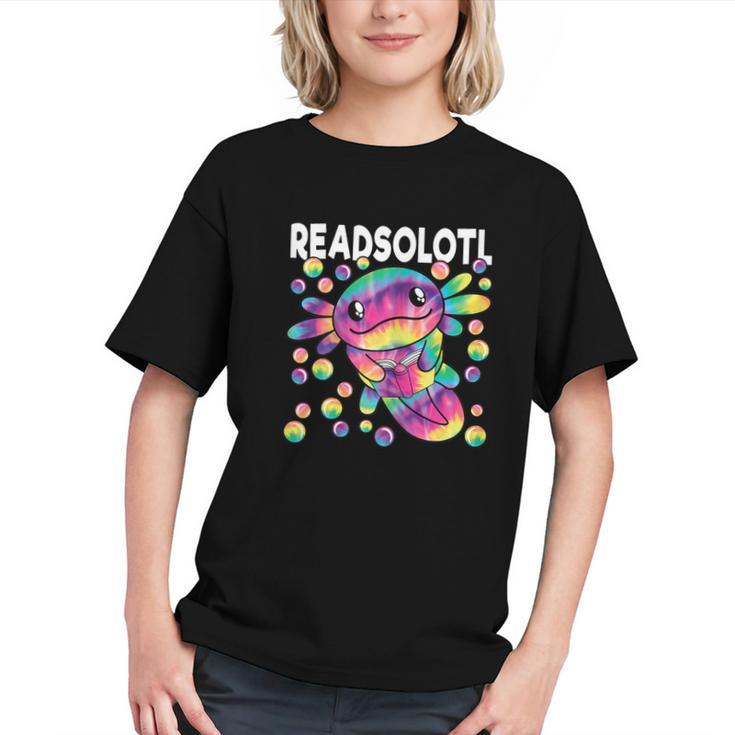 Readsolotl Cute Axolotl Book Lover Reading Women Girls Graphic Youth