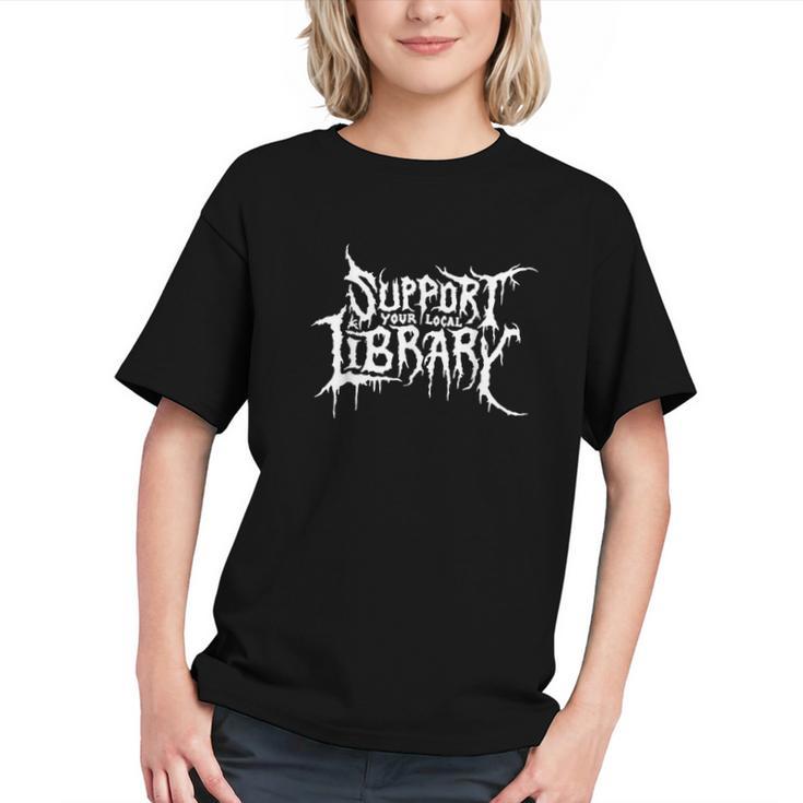 Support Your Local Library Horror Bookworm Graphic Youth