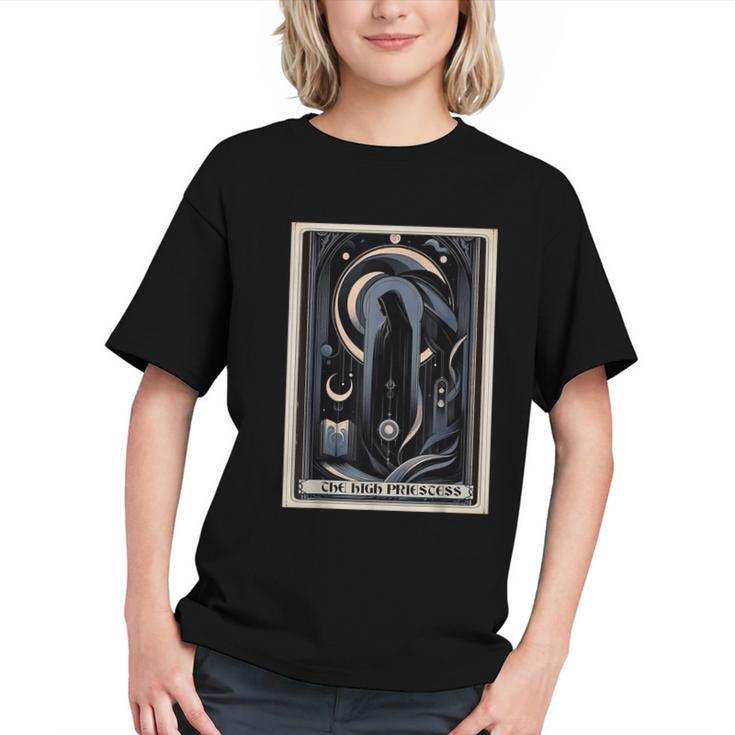 Tarot Cards Guide Book Esoteric Mysticism Clothing The High Priestess  -Adults Small Classic Fit Short Sleeve Graphic Youth