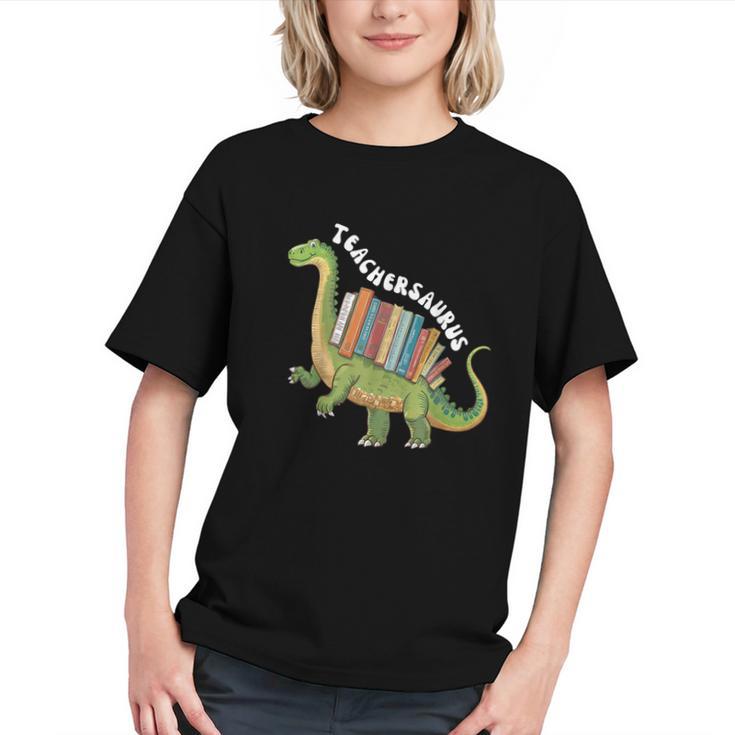 Teachersaurus Dinosaur Teachers Dino Reading Book Librarian Graphic Youth