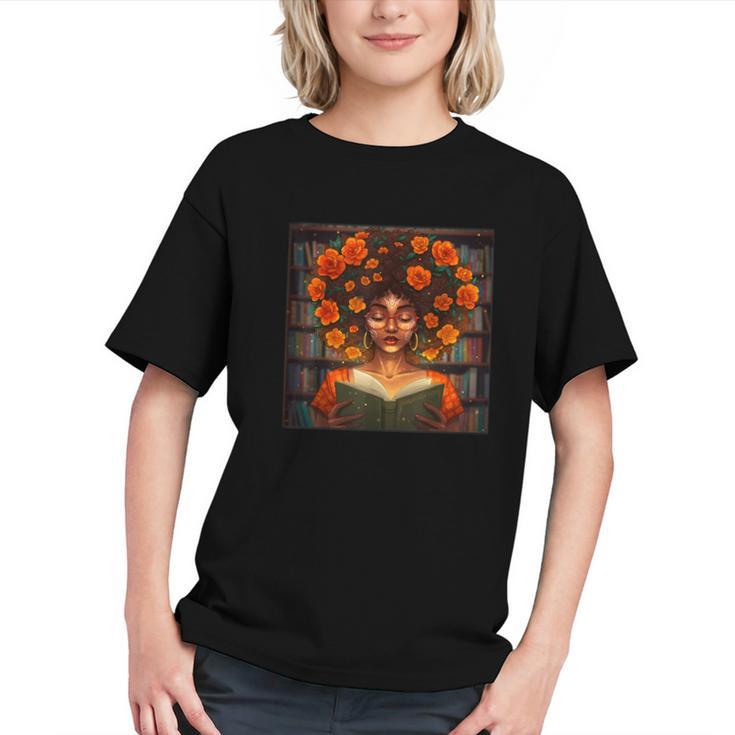 History Month Black Afro Girl Women Book Lovers Graphic Youth