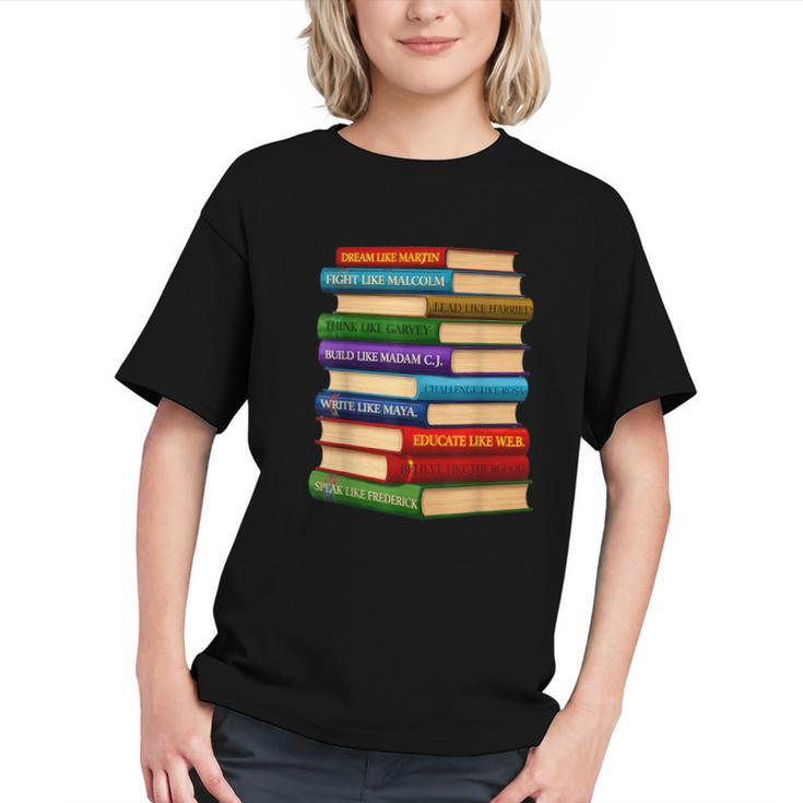 History Month Educated Black Leaders Reading Books Graphic Youth
