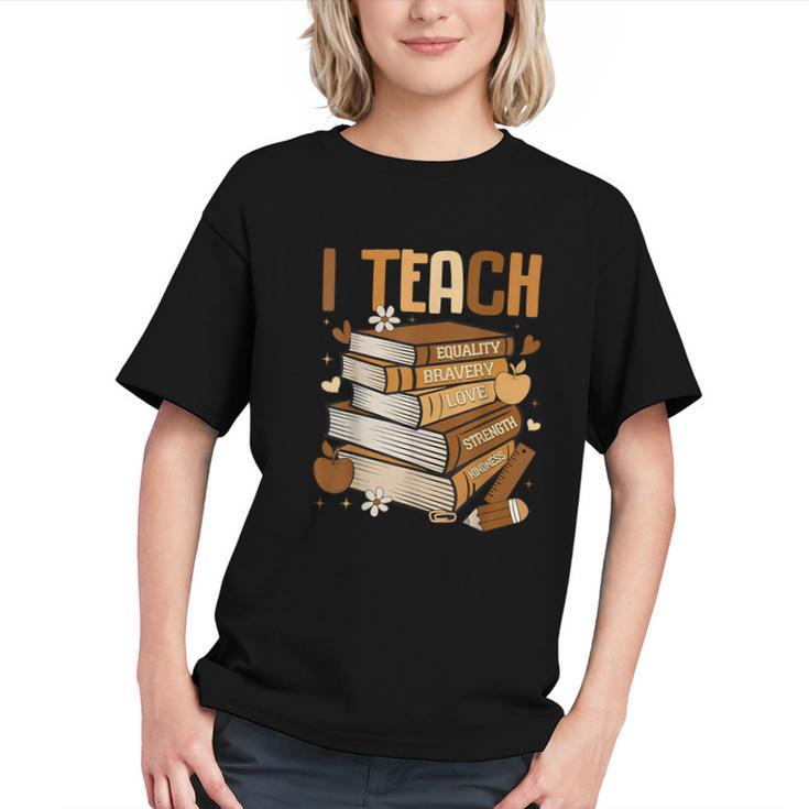 History Month I Teach Melanin Book Black Teacher Graphic Youth