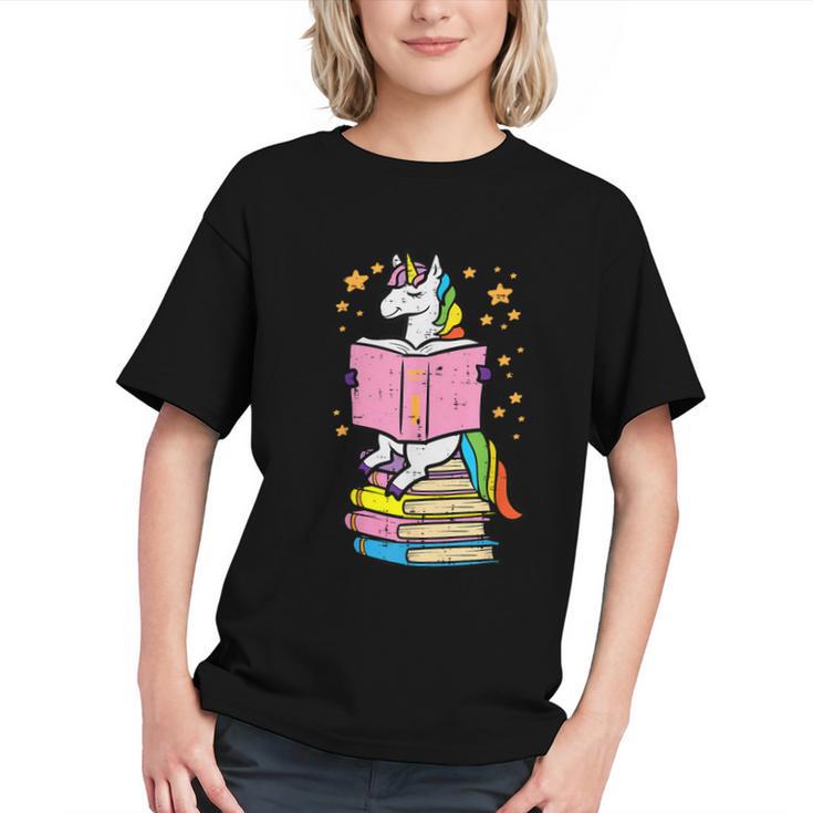 Unicorn Read Reading Book Librarian America Girls Women Graphic Youth