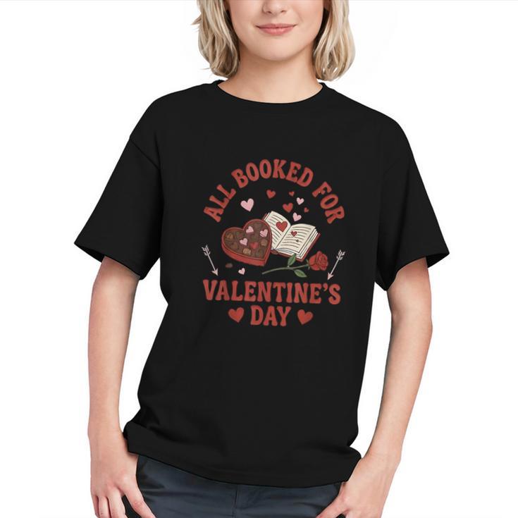 Valentines All Booked For Valentines Book Lover Girl Teacher Graphic Youth