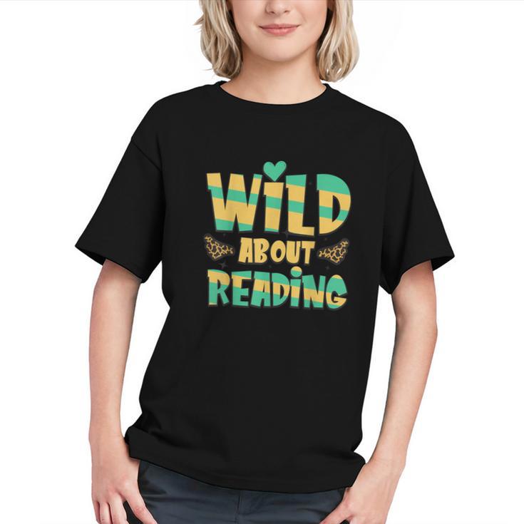 WILD ABOUT READING I Love Books Bookworm Library Day Graphic Youth