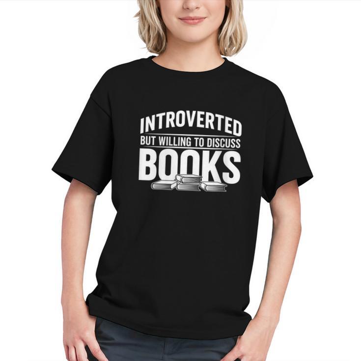 Women's Introverted But Willing To Discuss Books Graphic Youth
