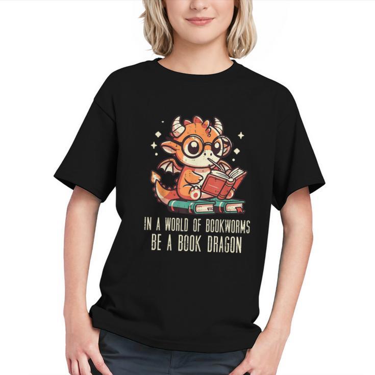 In World Of Bookworms Be Book Dragon Cute Women Kids Men Graphic Youth