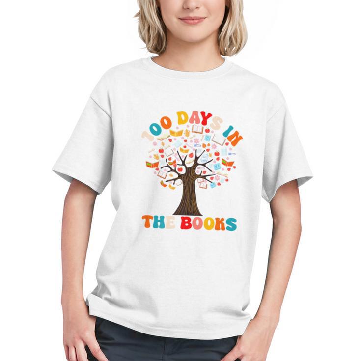 100 Days In The Books Reading Teacher 100th Day Of School Premium Graphic Youth