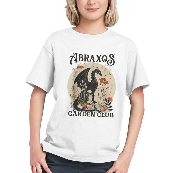 Abraxos Flower Garden Club Book Lover Fantasy Dragon Bookish Graphic Youth
