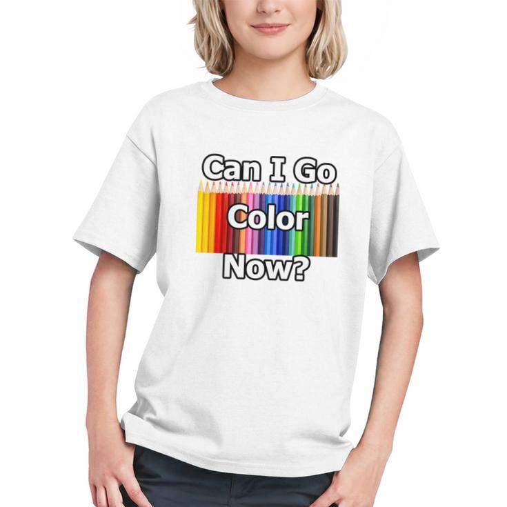 Adult Coloring Book Can I Go Color Now Women Men Adults Premium Tri-Blend Graphic Youth