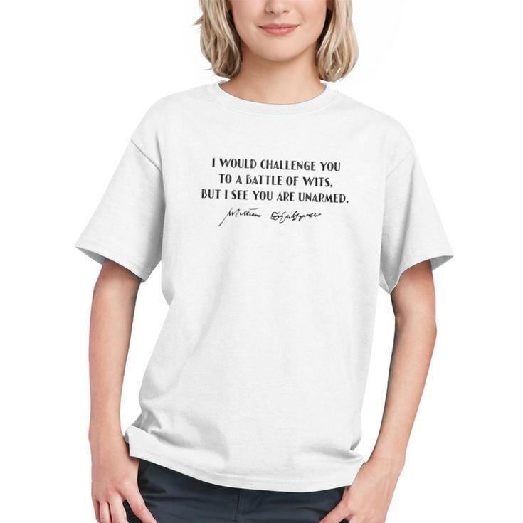 Battle Of Wits William Shakespeare Book Quote Graphic Youth