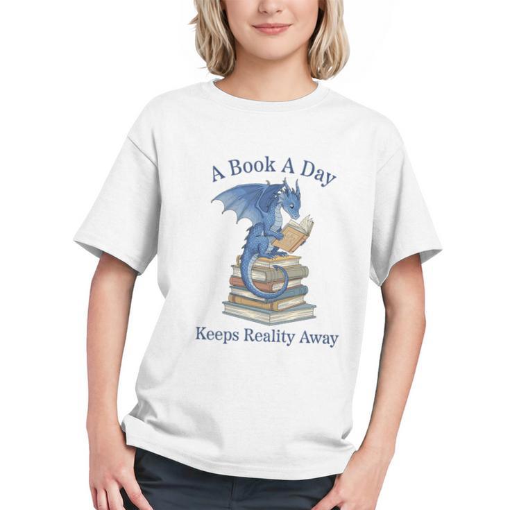 A Book A Day Keeps Reality Away Premium Tri-Blend Graphic Youth