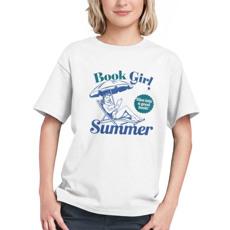 Book Girl Summer Bookish Beach Graphic Youth
