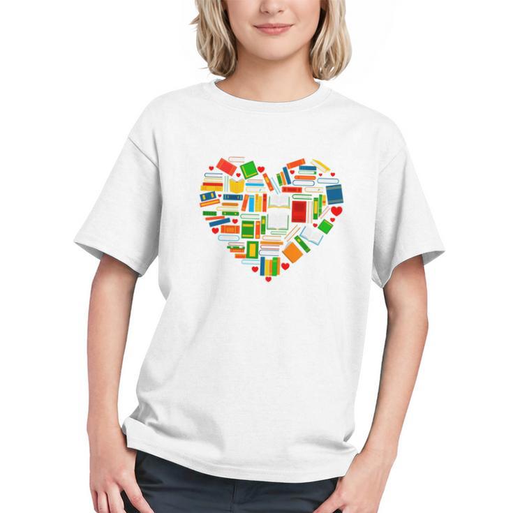 Book Lover Librarian Books Heart Valentine Graphic Youth
