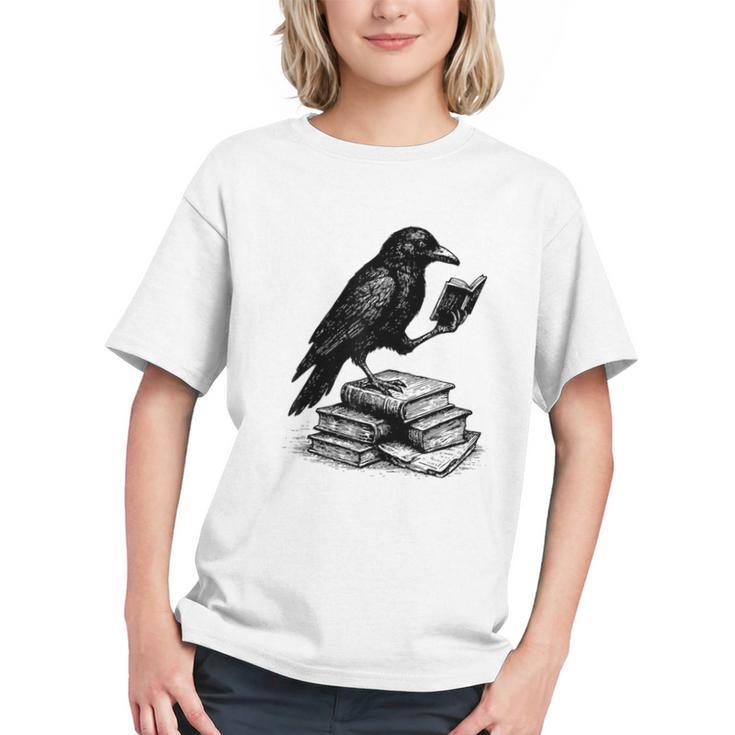 Book Raven Vintage Dark Academia Literature Reading Graphic Youth