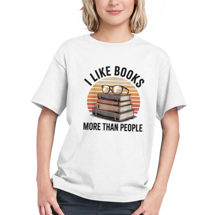 I Like Books More Than People Glasses Graphic Youth I Like Books More Than People Glasses Graphic Youth