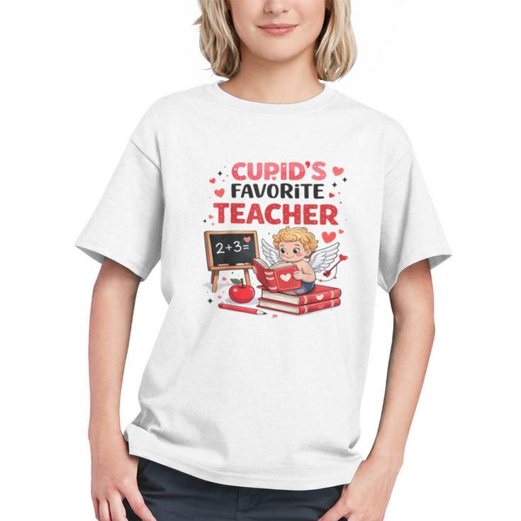 Cupid's Favorite Math Teacher Valentine Reading Book Women Graphic Youth