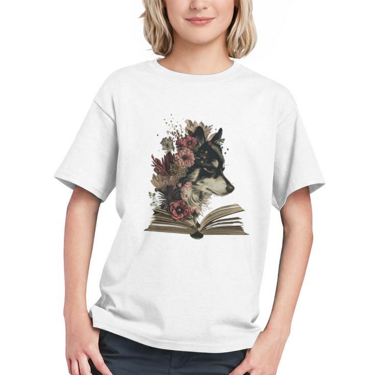 Dog Book Flower Graphic Youth
