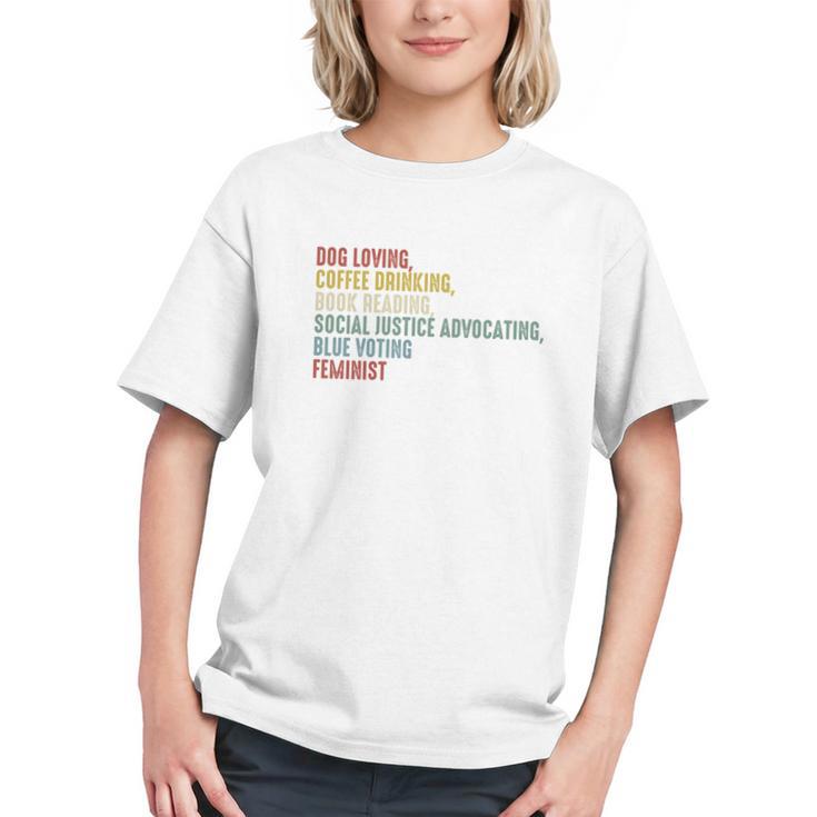 Dog Loving Coffee Drinking Book Reading Social Justice Graphic Youth